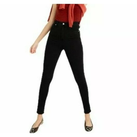 Madewell Denim - Madewell 11" High-Rise Skinny Faded Jeans Lunar